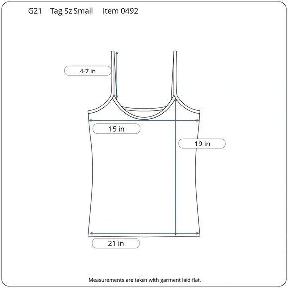 G21 Ruffle Front Cami Top Adjustable Straps - Picture 6 of 8